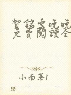 贺铭云晚晚小说免费阅读全文最新章节