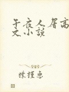 午夜人屠高辣h文小说封面