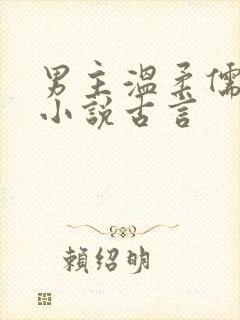 男主温柔儒雅的小说古言