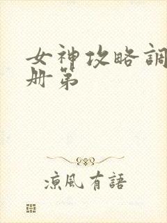 女神攻略调教手册第封面