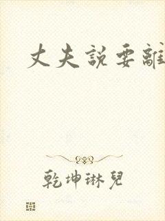 丈夫说要离婚封面