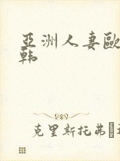 亚洲人妻欧美日韩