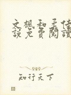 文枫和柔佳的小说免费阅读