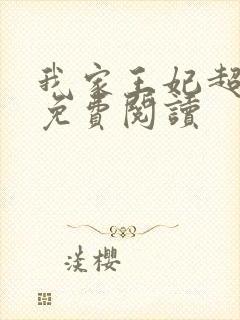 我家王妃超凶的免费阅读