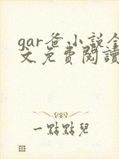 gar爸小说全文免费阅读最新章节
