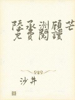 陆承洲顾芒小说免费阅读