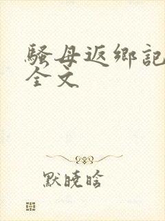 骚母返乡记原文全文