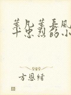 叶凡叶长风一门十忠烈的小说封面