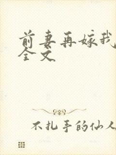 前妻再嫁我一次全文