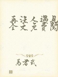 再没人遇见小说全文免费阅读