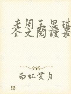 老周王思琪小说全文阅读最新章节更