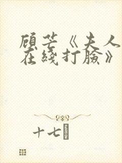 顾芒《夫人每天在线打脸》封面