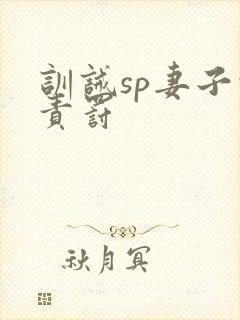 训诫sp妻子的责罚