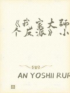 《我家大师兄是个反派》小说封面