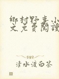 乡村野事小说全文免费阅读