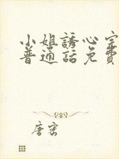 小姐诱心完整版普通话免费观看封面