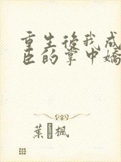 重生后我成了权臣的掌中娇全本