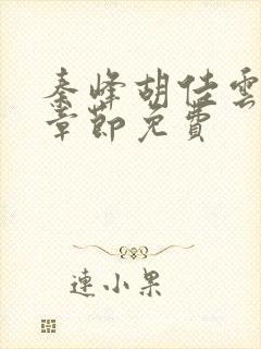 秦峰胡佳云最新章节免费封面