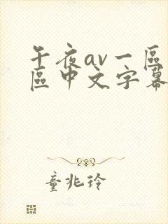 午夜av一区二区中文字幕