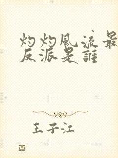 灼灼风流最大的反派是谁