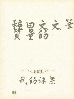 种田文文笔好高质量的