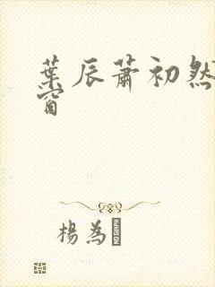 叶辰萧初然无弹窗封面