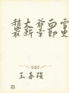 赵大爷白雪小说最新章节更新时间封面