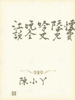 江晚吟陆怀璟小说全文免费阅读