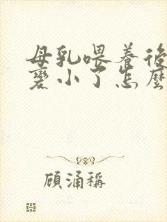 母乳喂养后乳房变小了怎么办