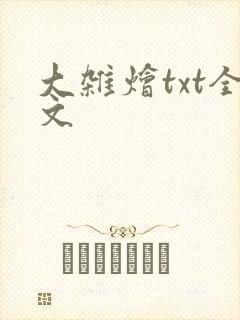大杂烩txt全文