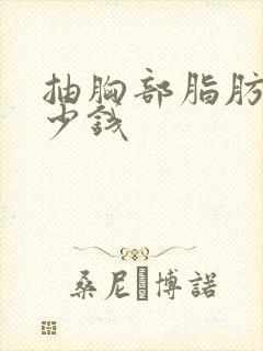 抽胸部脂肪要多少钱