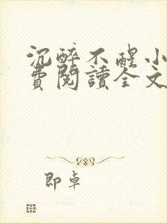 沉醉不醒小说免费阅读全文无弹窗