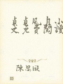 贞贞风月小说全文免费阅读最新章节