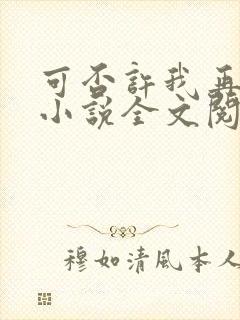 可否许我再少年小说全文阅读