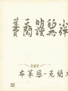 叶天明的小说免费阅读无弹窗