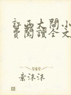 许西大闹小说免费阅读全文无弹窗封面