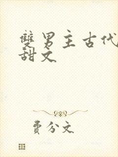 双男主古代生子甜文