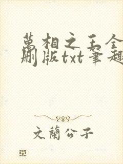 万相之王全本无删版txt笔趣阁