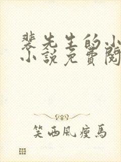 裴先生的小甜妻小说免费阅读