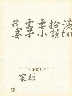 我需要扮演他的妻子小说txt封面