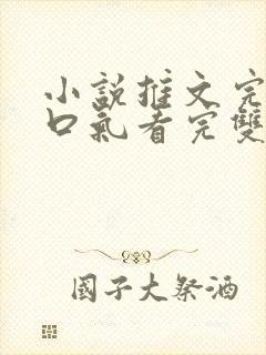 小说推文完结一口气看完双男主封面