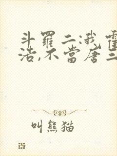 斗罗二:我霍雨浩,不当唐三女婿封面