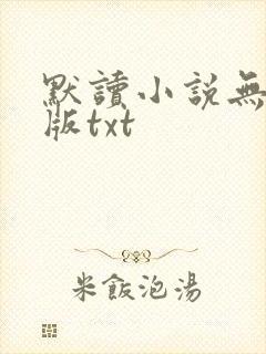 默读小说无删减版txt