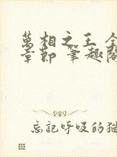 万相之王 全部章节 笔趣阁5200