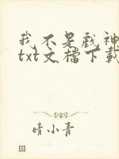 我不是戏神小说txt文档下载