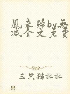 凤未归by无删减全文免费阅读