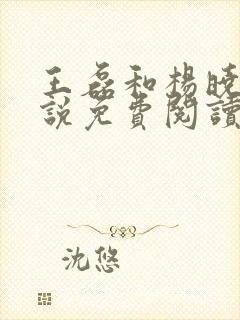 王磊和杨晓芬小说免费阅读