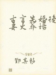 古言先婚后爱追妻火葬场