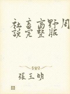 社畜商野周颂小说完整版