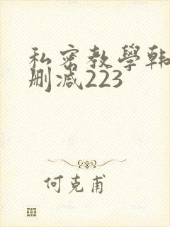 私密教学韩漫无删减223